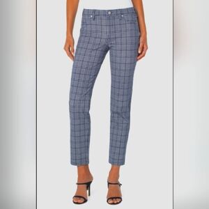 LIVERPOOL JEANS COMPANY MADONNA SLIM ANKLE PLAID PANTS / TROUSERS